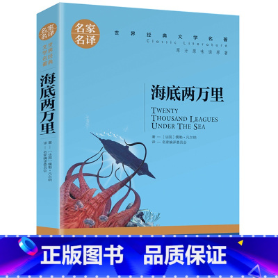 [正版]4本21 名家名译 世界文学名著 海底两万里 青少年名著书籍 课外名著书籍