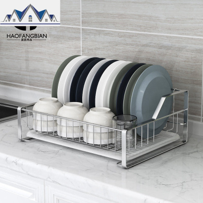 304不锈钢厨房碗架沥水架晾放碗筷沥碗柜碗盘用品收纳盒置物架子 三维工匠