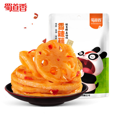 蜀道香香辣藕片120gx3海带结卤味素即食脆藕麻辣小吃卤藕下饭菜下酒菜小包装