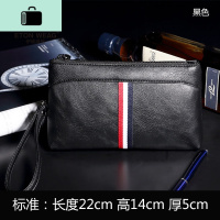 韩版新款男士手拿包 潮流撞色男女手腕包 休闲出行零钱手拿包NEW LAKE 黑色
