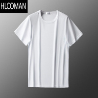 HLCOMAN上班工作干活穿透气冰丝吸汗短袖T恤男夏装上衣服半袖打底衫