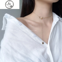 小众设计感星星月亮项链女潮网红简约气质韩版choker锁骨链挂饰品 JiMi