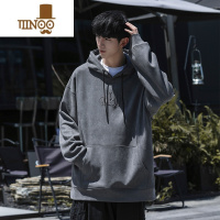 YANXU连帽卫衣男2023复古嘻哈字母刺绣oversize美式潮牌情侣装外套