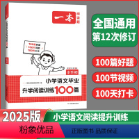 语文阅读训练100篇 小学升初中 [正版]2025新版一本小升初小学语文毕业升学阅读训练100篇六年级语文同步专项训练一