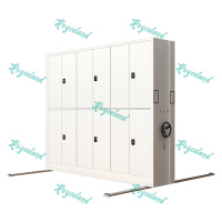 洛诗莲 电动密集架移动档案柜钢制轨道密集柜 一列3组