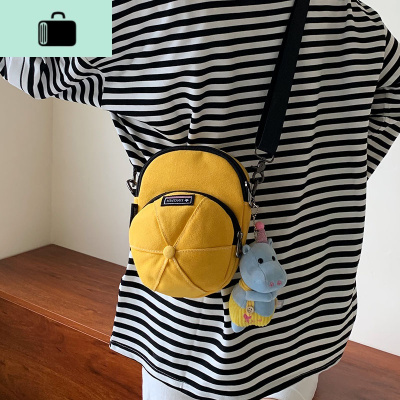 ins小包包女2020新款韩版个性少女斜挎包百搭卡通可爱蹦迪帆布包NEW LAKE