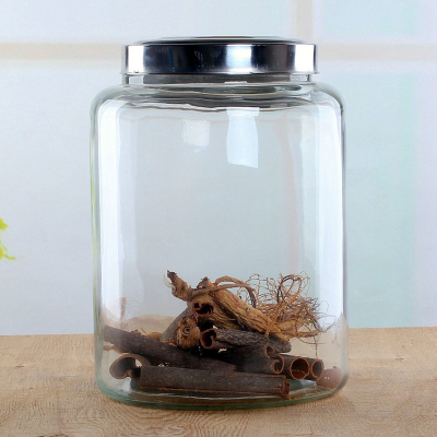 密封罐茶叶罐大容量储藏瓶大号玻璃瓶子储物罐-12l