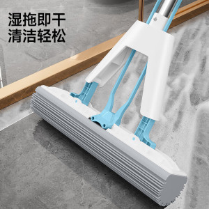 五月花海绵拖把28cm2棉头家用一拖净免手洗胶棉吸水拖布拖地墩布