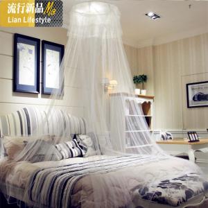 圆顶吊顶吸顶蚊帐公主风挂式圆形1.5/1.8/2m米床幔单人双人 三维工匠