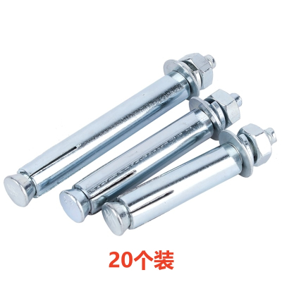易企采 M8*80 20套装 镀锌膨胀螺丝螺栓外膨胀钉胀管