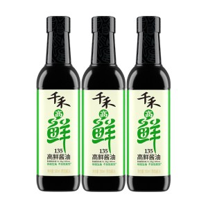 千禾高鲜135特级酱油生抽500ml瓶装 厨房家用炒菜点蘸提鲜调味品