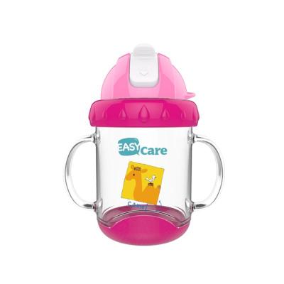 伊斯卡尔(EasyCare)220ml卡西婴儿学饮杯宝宝吸管杯儿童喝水杯带吸管手柄水杯防漏粉色