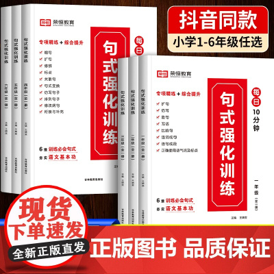 荣恒句式强化训练大全一二三四五六年级上册下册小学语文句子专项练习册同步优美句子积累与仿写扩句造句修改病句标点符号连词成句