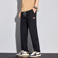 抽绳松紧腰男士阔腿裤2025春夏新款百搭 直筒潮流休闲裤