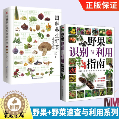 [醉染正版]野果指南 野果识别与利用指南+图解养生野菜速查全书全2册 常见野果名称品种识别要点分布与生境食用部位与食用方