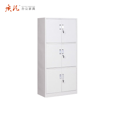 质凡通三节文件柜储物柜带锁多门柜/ZF-WJG025/850*390*1800