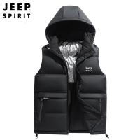 JEEPspirit马甲男装秋冬季加厚新款青年休闲石墨烯保暖棉马夹2995
