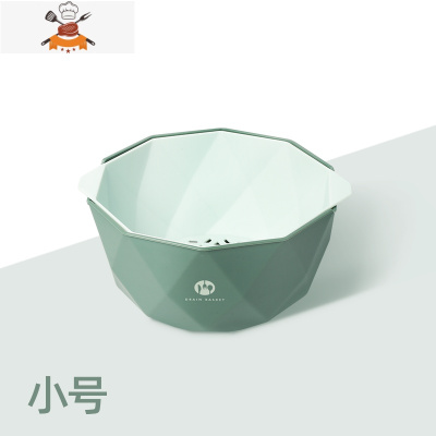 双层沥水篮洗菜盆客厅家用网红洗水果盘子厨房收纳筐创意淘菜盆米 敬平洗菜篮