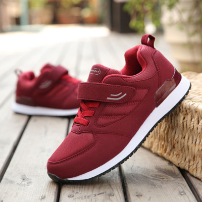 刺桐先生春秋季老人鞋男女情侣款中老年鞋系带绒面女士平底鞋健步鞋防滑平跟(≤1厘米)爸爸鞋妈妈鞋女鞋