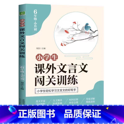 六年级+小升初课外文言文闯关训练 小学六年级 [正版]2024新版小学生课外文言文闯关训练六年级上册下册全国通用版小学6