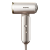 苏泊尔SUPOR 1400瓦特薄雾金沙电吹风HDH-H7冷热风护发四档高速数码马达过热保护可折叠单集风嘴设计