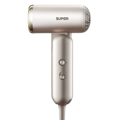 苏泊尔SUPOR 1400瓦特薄雾金沙电吹风HDH-H7冷热风护发四档高速数码马达过热保护可折叠单集风嘴设计