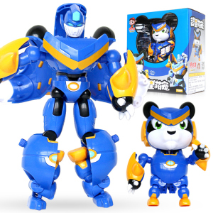 猪猪侠超星萌宠超星锁玩具儿童变形机器人勇士合体套装新款变形系列铁拳虎阿武 竞技变形石甲熊