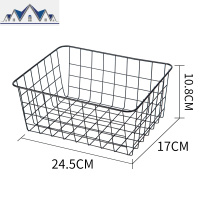 ins风北欧铁艺收纳篮桌面化妆品置物架厨房家用零食储物筐收纳盒 三维工匠