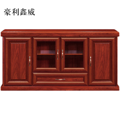 豪利鑫威胡桃色餐边柜简约茶水柜四门1600*400*800