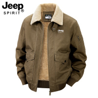 JEEP SPIRIT吉普棉衣男士秋冬加绒加厚棉袄纯棉中年爸爸棉服外套
