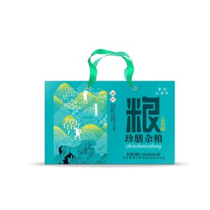 鲁强石磨源 杂粮礼盒 酥田袋装
