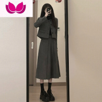 七斓早春装2023年新款盐系穿搭御姐韩剧小香风套职业套装裙女