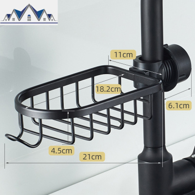 厨房水龙头置物架香皂抹布沥水架塑料可旋转百洁布收纳夹式淋水篮 三维工匠