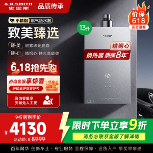 AO史密斯新品小体积13升精钢燃气热水器[小精钢EC5]静音 持久恒温 天然气 JSQ26-EC5