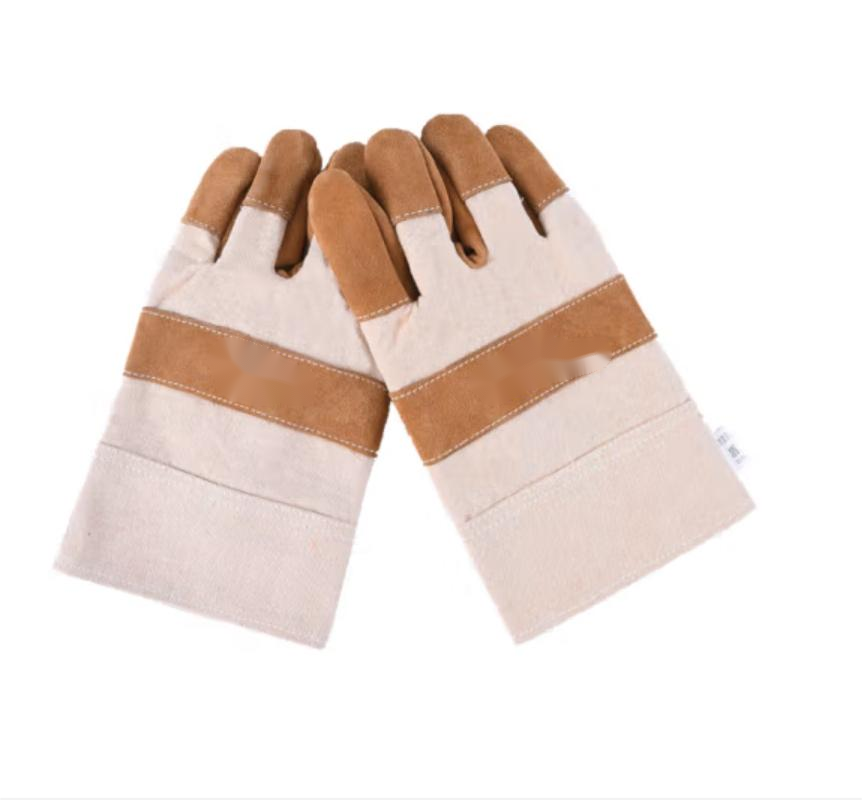 盾之源半皮手套二层皮翻毛皮手套副