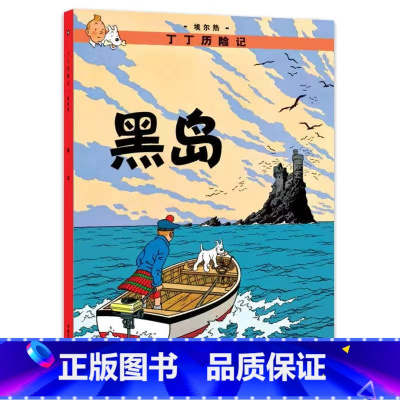 [大开本6-黑岛] [正版]埃尔热丁丁历险记全套22册大开本绘本漫画故事书 一二三年级小学生有趣课外阅读书籍版6-12岁