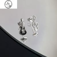 JiMi不对称耳钉女银银小众设计感高级气质耳环2023年新款潮冷淡风耳饰