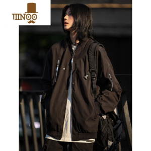 YANXU防水飞行服夹克棒球服男秋季外套机能冲锋衣工装机车潮