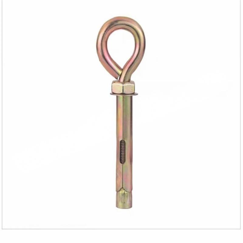 JIBIN/继彬 厂标 羊眼圈膨胀螺栓 碳钢 4.8级 镀彩锌 M6×100 个