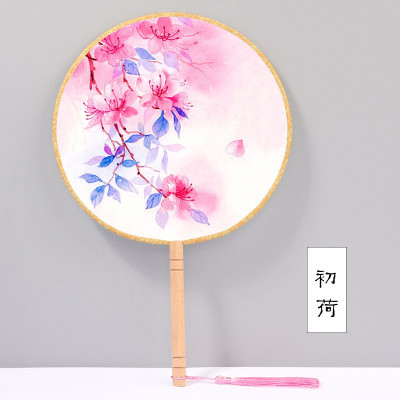 古风团扇装饰汉服古典女式圆形扇子闪电客蒲扇宫廷扇道具舞蹈配饰古装似水流年