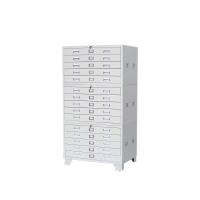 乙壬底图柜工程资料图纸柜0号1号抽屉柜文件柜地图柜菲林柜图纸收纳柜1号三节1000*700*1750 灰白色