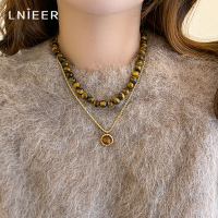 双层叠戴几何项链女轻奢高级感毛衣链百搭锁骨链2025颈链配饰送女朋友老婆情人节七夕生日礼物