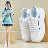 2025夏季小白鞋新款韩版ins女学生厚底增高网面透气休闲板鞋