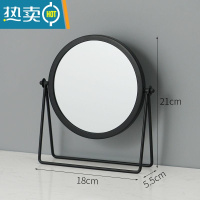 敬平镜子结婚陪嫁一对少女心手拿轻奢高级便携壁挂中式欧式复古便携式用镜 黑色支架款.*