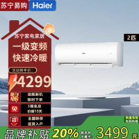海尔(Haier)KFR-50GW/24PAA81U1大挂机劲风2匹一级能效节能空调办公室制冷挂机家用壁挂式客厅空调