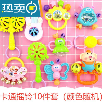 手摇铃3婴儿玩具12个月8益智6牙胶男女孩5早教新生幼儿宝宝0-1岁真智力