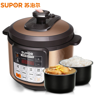 苏泊尔(SUPOR)电压力锅CYSB60YCW10D-1106L/升智能大容量电高压锅压力饭煲双胆彩琅内胆3-6人