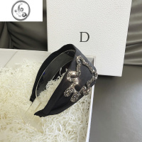 JiMi韩国发箍法式复古ins水钻宽边增高头箍压发时髦发卡网红百搭头饰