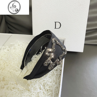 JiMi韩国发箍法式复古ins水钻宽边增高头箍压发时髦发卡网红百搭头饰