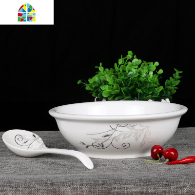 无盖陶瓷碗汤碗陶瓷汤碗品锅汤锅汤煲汤盆菜碗套装餐具 FENGHOU 猫猫:8英寸汤古3个